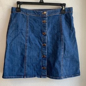 H&M Denim Button Skirt